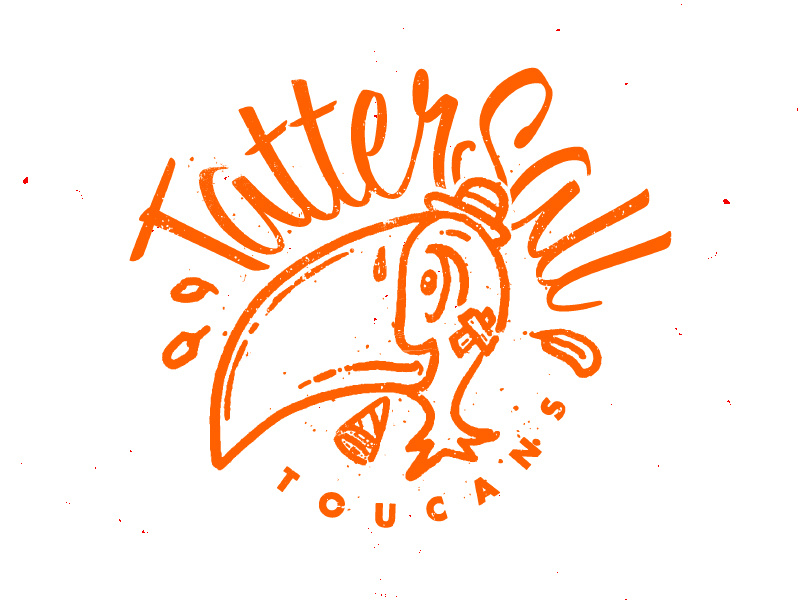 Tattersall Toucans crow bird toucan typography old timey seal illustration letter design