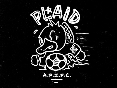Plaid Soccer Platypus - APIFC character drawing football hand drawn platypus soccer sports texture