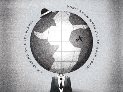 Wanderproject black design globe greyscale illustration texture white