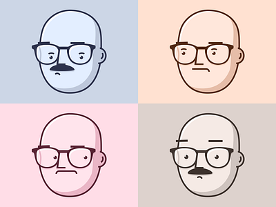 The Many Faces of Matt Nagy art cartoon cute design face illustration person self portrait vector