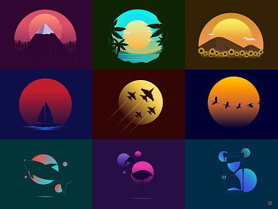 Moods Set graphicdesign illustration moody vector illustration