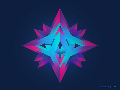 Abstract abstract design facet geometry gradients graphic illustration minimal spike triangles