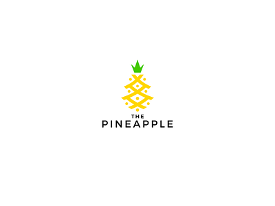 THE PINEAPPLE art branding communication company design fruit illustration illustrator logo media photoshop pineapple typography vegetable yellow