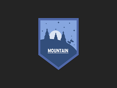 Mountain badge branding design illustration logo mark moutain typography woods