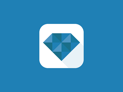 Blue Diamond badge branding design flat flat design flatdesign icon logo logo design logo mark mark