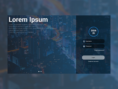 Login Page city colors header illustration landing page landingpage login ui web