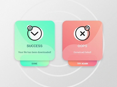 DailyUI 011 - Flash Message (Success/Error) app challange daily ui error flash message flash messages flat success ui