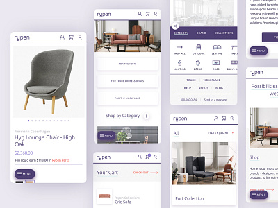 Rypen mobile design furniture minneapolis mobile responsive ui web design