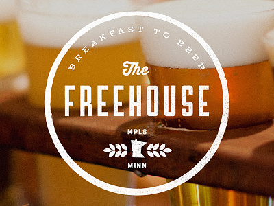 The Freehouse beer freehouse logo restaurant typography