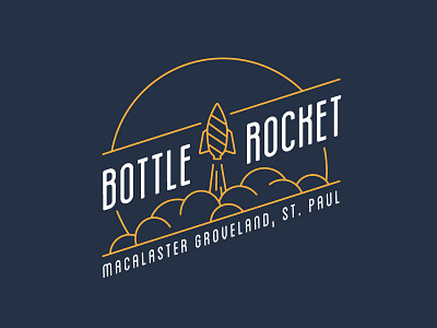 Bottle Rocket v2 bottle logo rocket typography