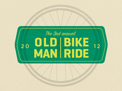 Old man bike ride anders bike cycling logo spare key typography