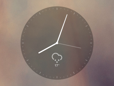 Minimal Clock Widget black browser climacons clock css live minimal time transparent weather web webdesign widget