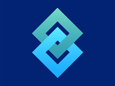 Blockchain Logo blockchain geometic gradient logo