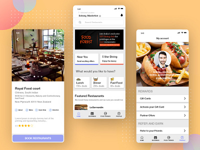Food Forest App android app app design booking design food forest restaurant table ui