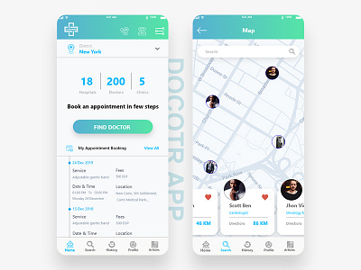 Doctor Appointment App android appointment behance find graphics map uiux