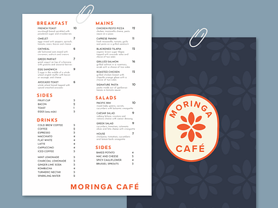 Moringa Café Menu Branding branding design icon illustration logo typography