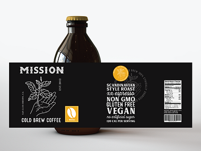 Mission Cold Brew branding design illustration mockup