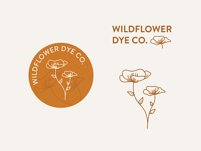 Wildflower Dye Co. art branding design flat illustration illustrator logo minimal type typography vector