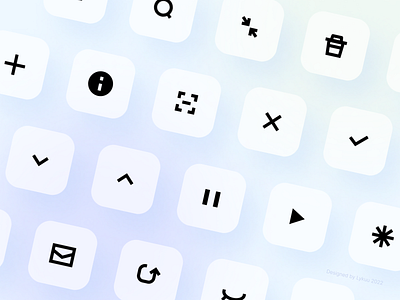 Thick line style interface icons