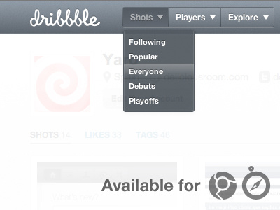 Dribbble bar browser extension