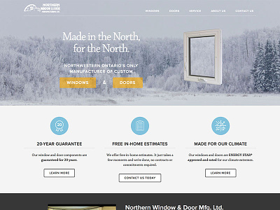 Northern Window & Door / Home Page blue gray responsive web website winter