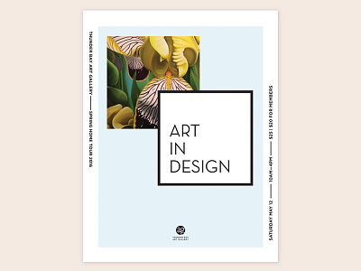 'Art In Design' Direction concept flowers iris poster spring wip yellow