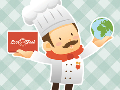 flavours of the world character chef cook cute eat food illustration world yummy