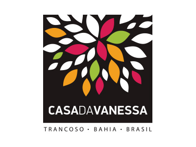 Casa Da Vanessa Logo exotic flower hotel logo spa square