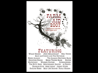 Farm Aid 2007 farm aid. farming graphic design poster print