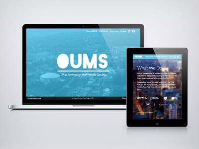 Ohio University Multimedia Society Site Design cms responsive single page wordpress