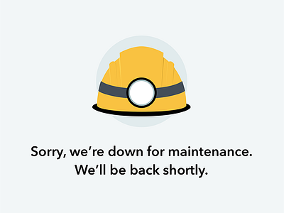 Maintenance Page Hard Hat Illustration error page hard hat illustration maintenance