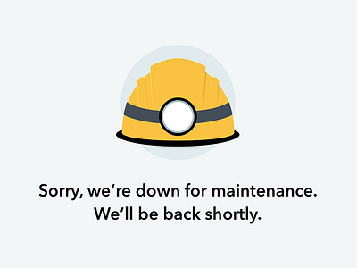 Maintenance Page Hard Hat Illustration