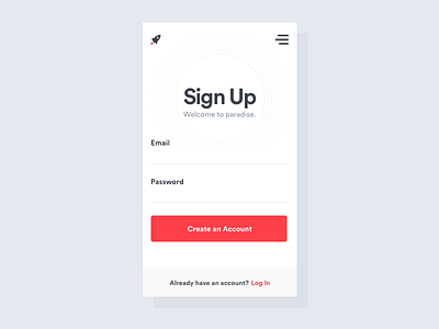 Daily UI #1 – Sign Up app create account daily ui minimal mobile sign up