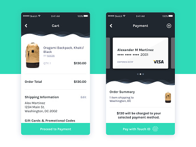 Daily UI #2 – Credit Card Checkout checkout credit card daily ui ios mobile ui