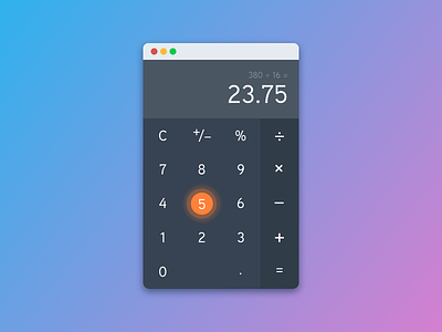 Daily UI #4 – Calculator app calculator daily ui dark desktop