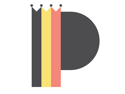 Philippe I atrokhau belgium colour crisp design flat flat design king logo p simple ui