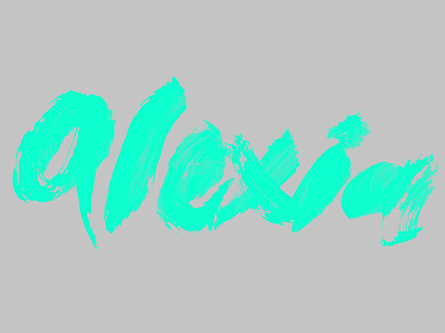 ALEXIA a alexia art atrokhau clean crisp hand drawn ink letter paint type typography