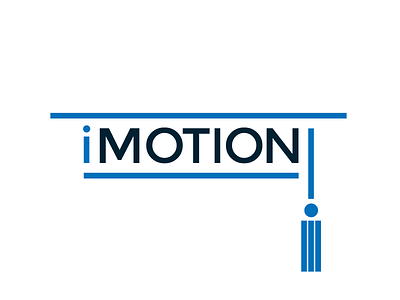 iMOTION atrokhau blue clean crisp education flat logo minimal minimalist simple type typography