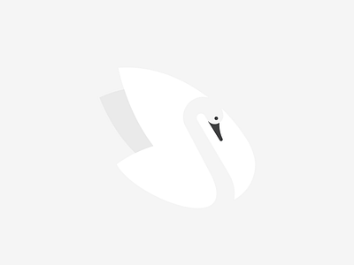 VAN DE PUT appealing atrokhau crisp flat gray logo logotype minimal simple swan symbol white