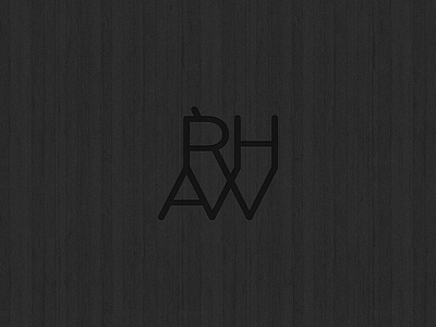 RHAW atrokhau black branding crisp dark geometric gray lettering logo logotype minimal simple