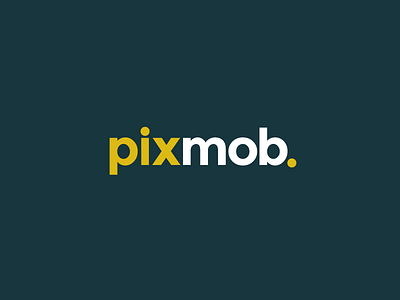 PIXMOB atrokhau clean crisp design dot flat letter logo minimal minimalist simple type