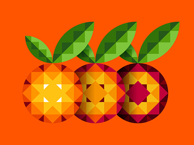 ONE TEAM atrokhau clean crisp design flat fruit geometry logo minimal minimalist orange simple