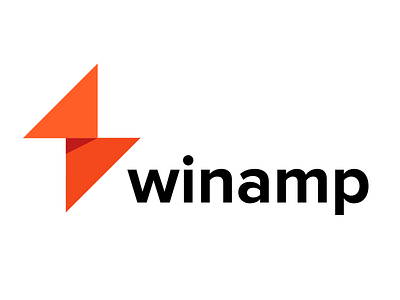 Winamp flat geometric orange triangle winamp