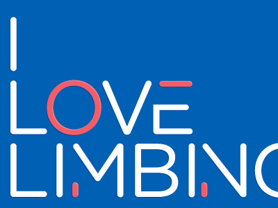 I LOVE CLIMBING atrokhau blue brand branding circle clean color colorful concept creative custom design digital font geometric type