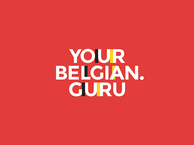 Your Belgian Guru atrokhau branding clean color creative crisp design digital flat geometric logo minimal simple type typography vector