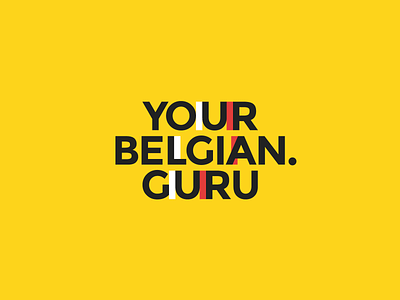 Your Belgian Guru atrokhau branding clean color concept creative crisp design digital flat geometric logo logotype minimal minimalist simple type typo typography vector