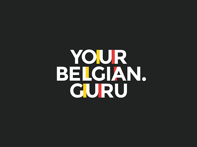 Your Belgian Guru atrokhau branding clean colors concept creative crisp design digital flat geometric logo logotype minimal minimalist simple type typo typography vector