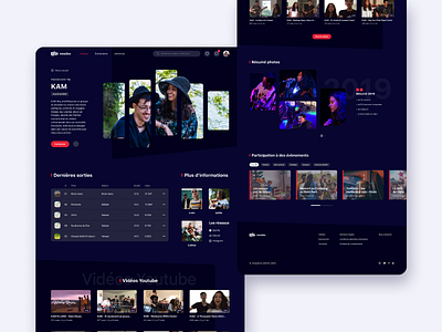 Neodes - Artists Page app artist band branding design experience figma graphism group identity interface music music app neodes ui ui design ux website
