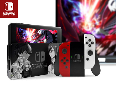 Tokyo Ghoul - 3D Switch Redesign 3d anime arnold c4d cinema 4d design game ghoul graphism manga mangaart nintendo switch tokyo tokyo ghoul