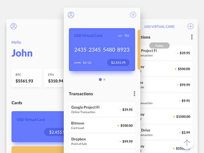 Simple Wallet Interface crypto interface ui wallet